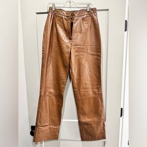 Stunning Vintage Brown Leather Pants
